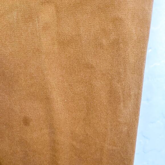 Garnet Hill Organic Cotton Chino Cropped Straight Leg Pants Camel Brown Size 6 - Picture 11 of 12